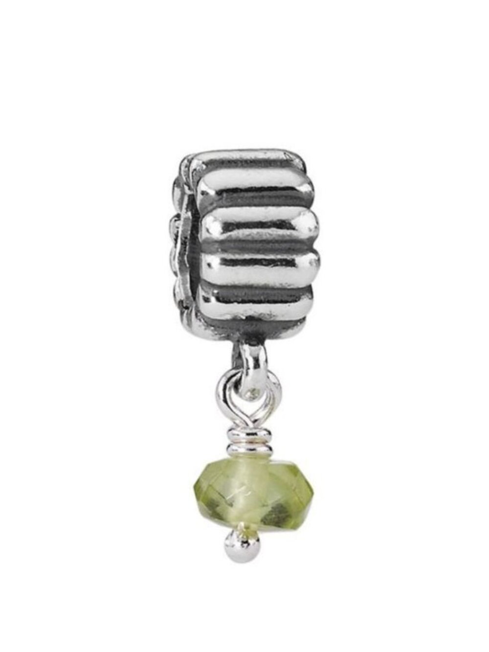 Pandora Retired Sterling Silver Peridot August Birthstone Dangle - 790166PE